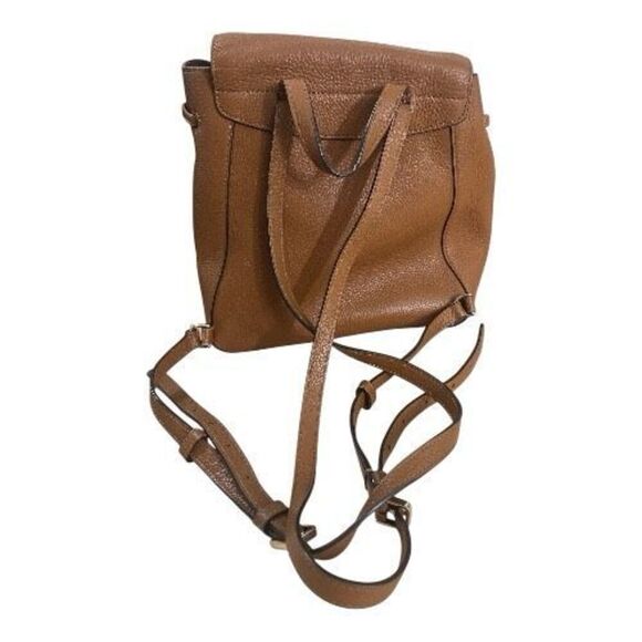 Kate Spade New York Leila Medium Flap Backpack Brown Pebbled Leather - Picture 5 of 14